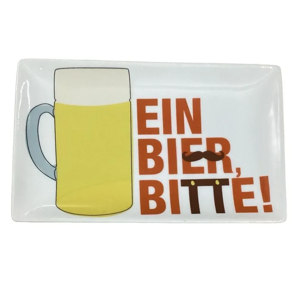 Crate & Barrel Around the World Beer Sampler Appetizer Plates in Tote Box